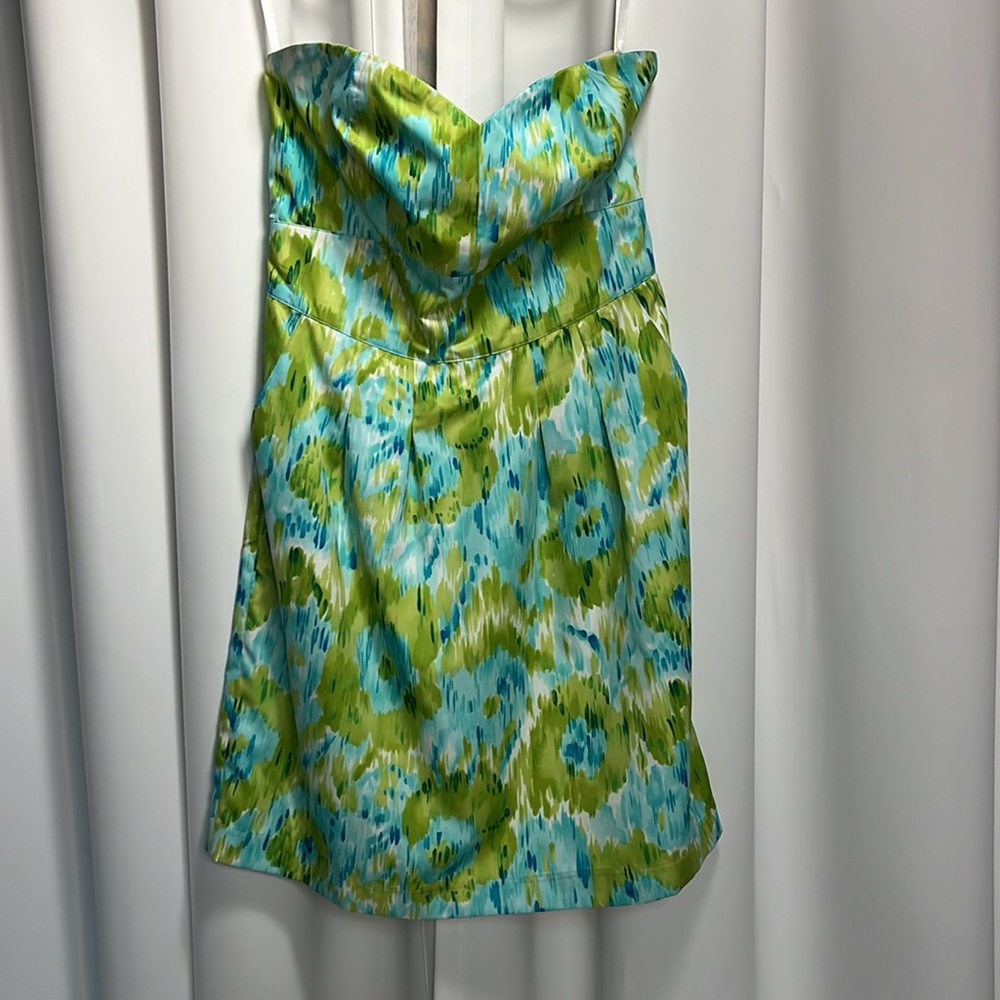 Walter by Walter Baker Strapless Dress Blue and Green Size Small - Picture 2 of 7